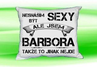 Polštář se jménem BARBORA  Bilý