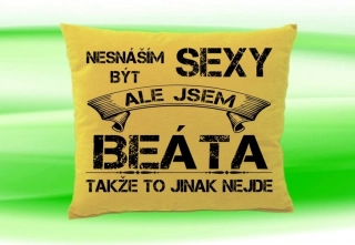 Polštář se jménem BEÁTA Béžový