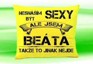 Polštář se jménem BEÁTA Žlutý