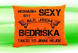 Polštář se jménem BEDŘIŠKA Oranžový
