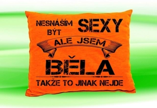 Polštář se jménem BĚLA Oranžový