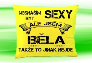 Polštář se jménem BĚLA Žlutý