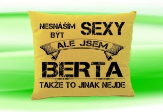 Polštář se jménem BERTA Béžový