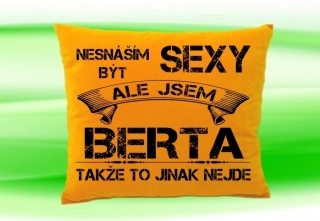 Polštář se jménem BERTA Medový