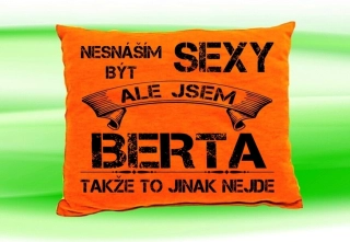 Polštář se jménem BERTA Oranžový