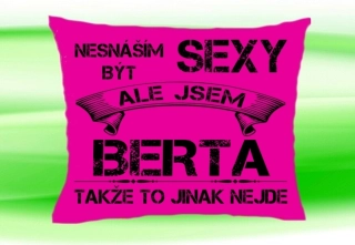 Polštář se jménem BERTA Růžový