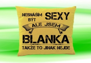 Polštář se jménem BLANKA Béžový