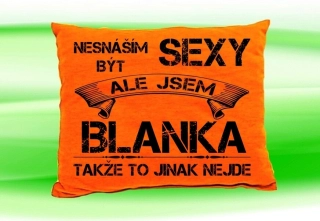 Polštář se jménem BLANKA Oranžový