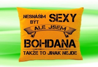 Polštář se jménem BOHDANA Medový