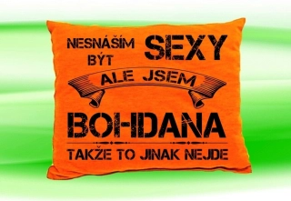 Polštář se jménem BOHDANA Oranžový