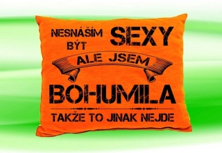 Polštář se jménem BOHUMILA Oranžový