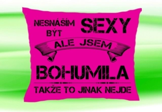 Polštář se jménem BOHUMILA Růžový