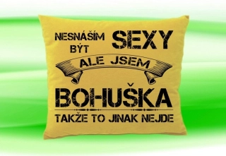 Polštář se jménem BOHUŠKA Béžový