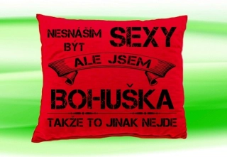 Polštář se jménem BOHUŠKA Červený