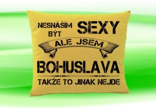 Polštář se jménem BOHUSLAVA Béžový