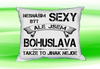 Polštář se jménem BOHUSLAVA Bilý