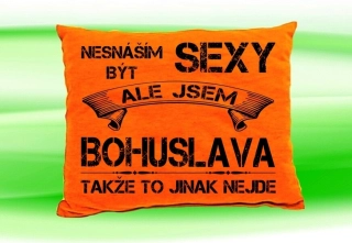 Polštář se jménem BOHUSLAVA Oranžový