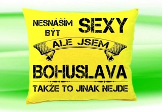 Polštář se jménem BOHUSLAVA Žlutý
