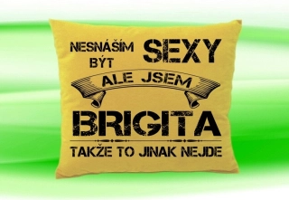 Polštář se jménem BRIGITA Béžový