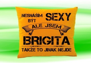 Polštář se jménem BRIGITA Medový