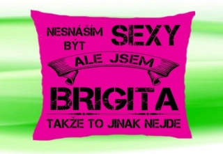 Polštář se jménem BRIGITA Růžový