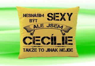Polštář se jménem CECÍLIE Béžový