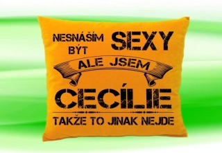 Polštář se jménem CECÍLIE Medový