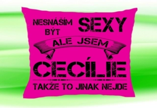 Polštář se jménem CECÍLIE Růžový
