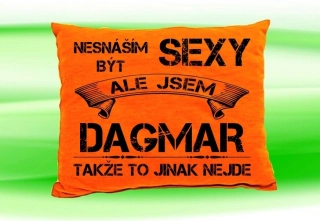Polštář se jménem DAGMAR Oranžový