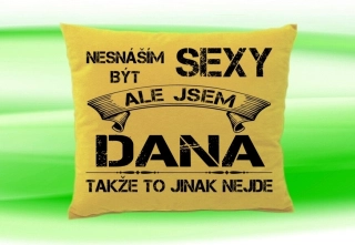 Polštář se jménem DANA Béžový