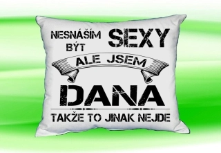 Polštář se jménem DANA Bilý
