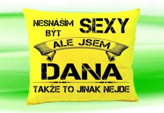 Polštář se jménem DANA Žlutý