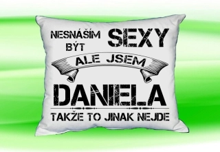 Polštář se jménem DANIELA Bilý