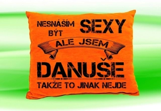 Polštář se jménem DANUŠE Oranžový