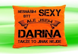 Polštář se jménem DARINA Oranžový