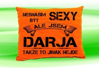 Polštář se jménem DARJA Oranžový