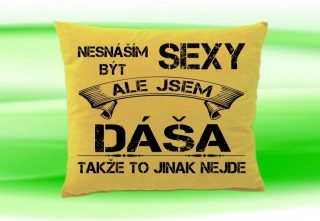 Polštář se jménem DÁŠA  Béžový