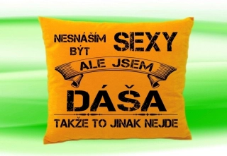 Polštář se jménem DÁŠA  Medový