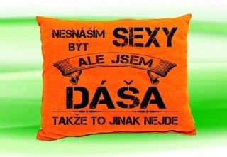 Polštář se jménem DÁŠA  Oranžový