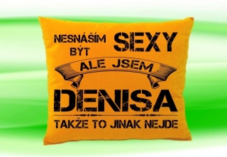 Polštář se jménem DENISA  Medový