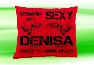 Polštář se jménem DENISA  Červený