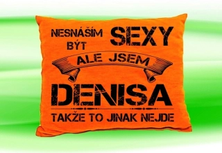 Polštář se jménem DENISA  Oranžový