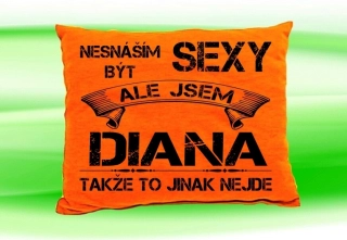 Polštář se jménem DIANA Oranžový