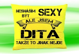 Polštář se jménem DITA  Žlutý