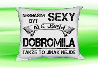 Polštář se jménem DOBROMILA Bilý