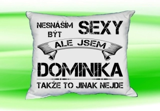 Polštář se jménem DOMINIKA Bilý
