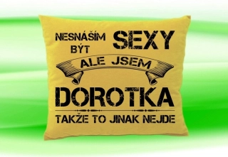 Polštář se jménem DOROTKA  Béžový
