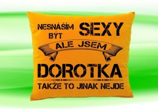 Polštář se jménem DOROTKA  Medový