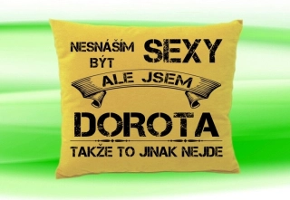 Polštář se jménem DOROTA  Béžový