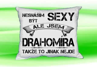 Polštář se jménem DRAHOMIRA  Bilý